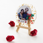 Heartfelt Personalized Resin Couple Art - Custom Circular Gift