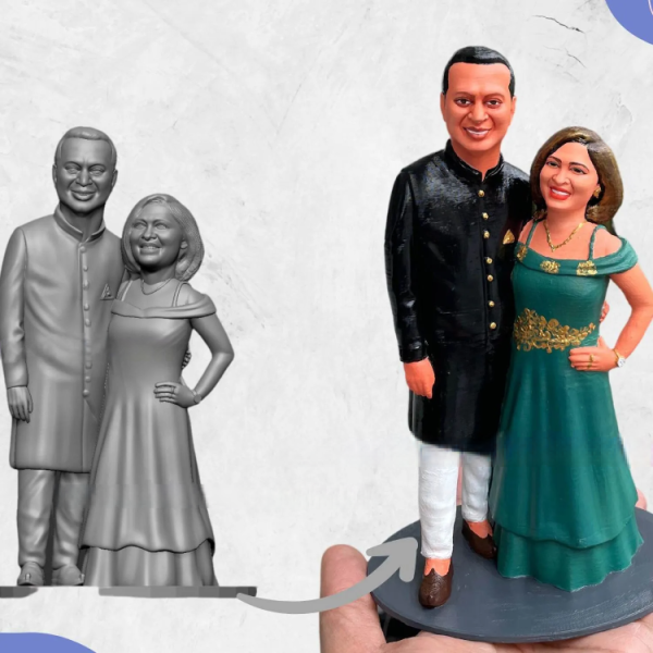 Personalised 3D Couple Miniature - Unique, Eco-Friendly Keepsake