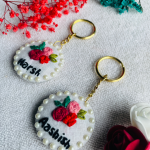 Personalized Embroidered Rakhi & Keychain - 2-in-1 Keepsake Gift