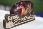 Personalized Wooden Couple Photo Stand - Custom Crafted