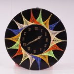 Vibrant 24-Inch Multi-Color String Art Clock on MDF Board