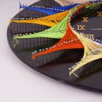 Vibrant 24-Inch Multi-Color String Art Clock on MDF Board