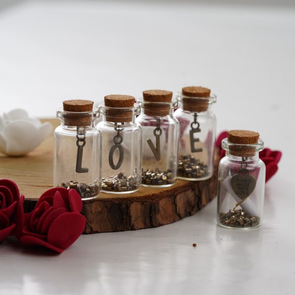 LOVE Crystal Bottles Set with Custom Message Bottle