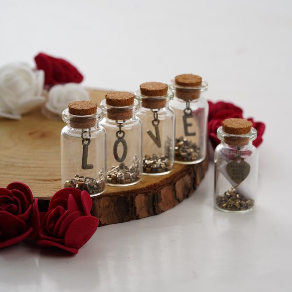 LOVE Crystal Bottles Set with Custom Message Bottle