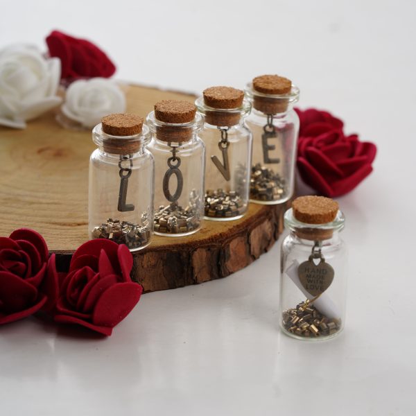 LOVE Crystal Bottles Set with Custom Message Bottle