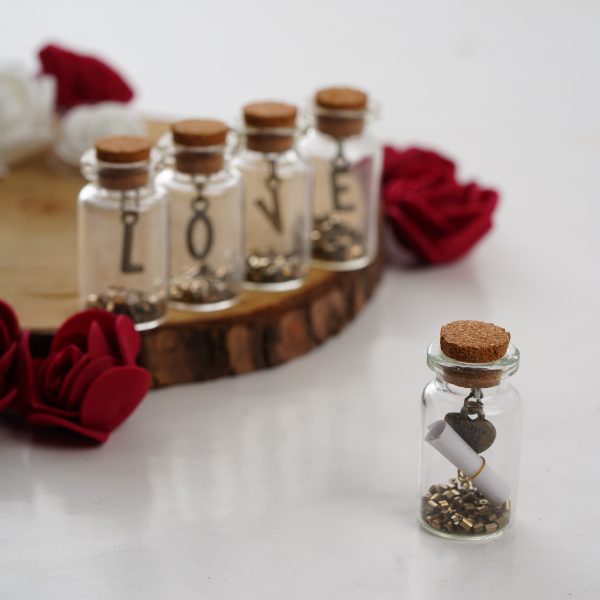 LOVE Crystal Bottles Set with Custom Message Bottle