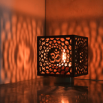 Stylish MDF Wooden Lamp with Unique Crafting Design – Diwali Special Diya Holder, 10x10 Inches, Perfect for Home Decor & Festive Lighting.