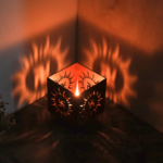 Stylish MDF Wooden Lamp with Unique Crafting Design – Diwali Special Diya Holder, 10x10 Inches, Perfect for Home Decor & Festive Lighting.