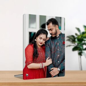 Personalized HD Acrylic Table Top Frameless Picture Frame - Customizable for Anniversary, Birthday, Special Moments - Unique Gift Idea