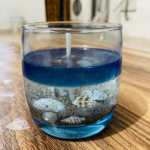 Artscrafto Ocean Gel Candle with Seashells & Sand - Coastal Decor