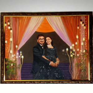 Custom Acrylic Couple Portrait – Handmade Painting from Photo | ArtsCrafto