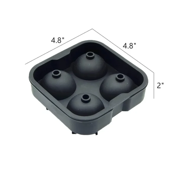 Ice Cube Maker | 4 Large Silicone Ice Ball Molds