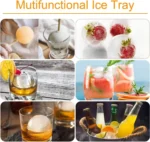 Ice Cube Maker | 4 Large Silicone Ice Ball Molds