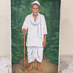 Personalised Handmade Acrylic Portrait on Canvas – A1 Size | Custom Grandfather Painting from Photo | Memorial Family Art Gift