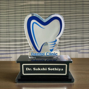 Custom Acrylic Dentist Name Plate – Personalized Desk Stand Gift