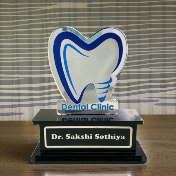 Custom Acrylic Dentist Name Plate – Personalized Desk Stand Gift