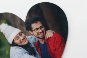 Acrylic Photo Keychain in Heart Shape with Custom Picture – Made in India