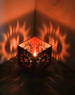 mdf swastik design lamp